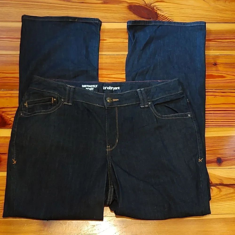 Lane Bryant Distinctly Boot Denim Jeans Dark Wash Size 18